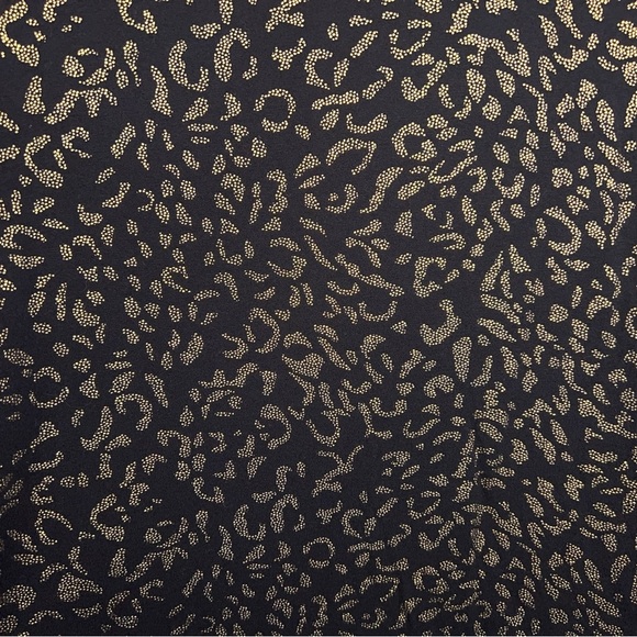 2X J Lo Black Gold Leopard Animal Wrap Look Top Stretch Shimmer Draped Plus - Picture 11 of 12